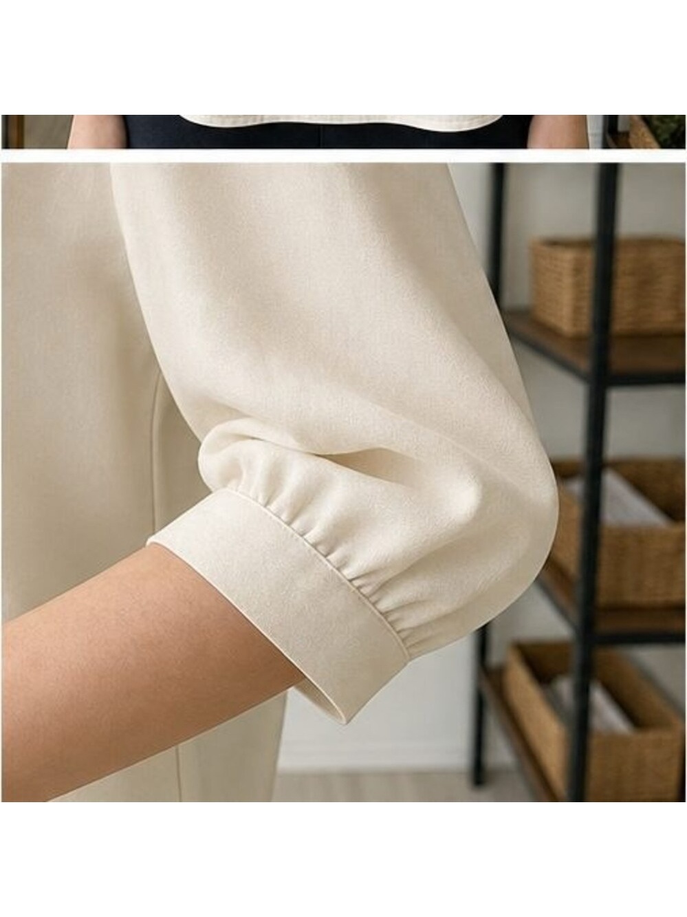 Cream Ruffle Blouse - Picture 5 of 6